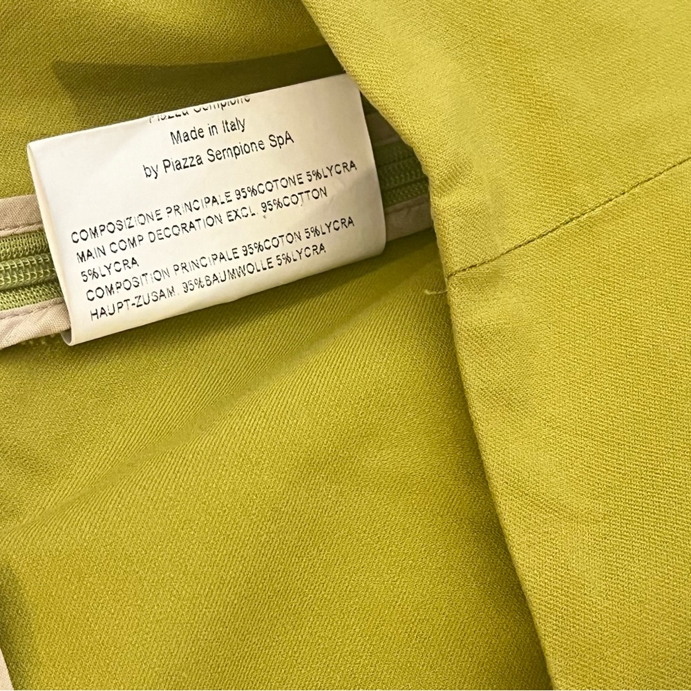 Piazza Sempione Audrey cotton Blend Cropped green Pants Size US8 - Picture 3 of 7